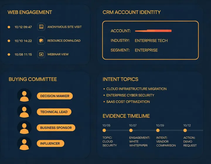 Account intent evidence workspace